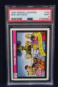 1990 Impel Marvel Universe Card #142 New Mutants Team Picture PSA 9 Mint - Picture 1 of 4