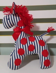 GIRAFFE PLUSH TOY KATE FINN BLUE WHITE RED SOFT TOY ABOUT 26CM TALL KIDS TOY! - Bild 1 von 2