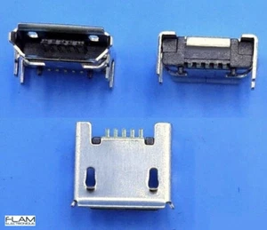 Connecteur à souder micro USB type B femelle / female connector to solder 5 pins - Imagen 1 de 5