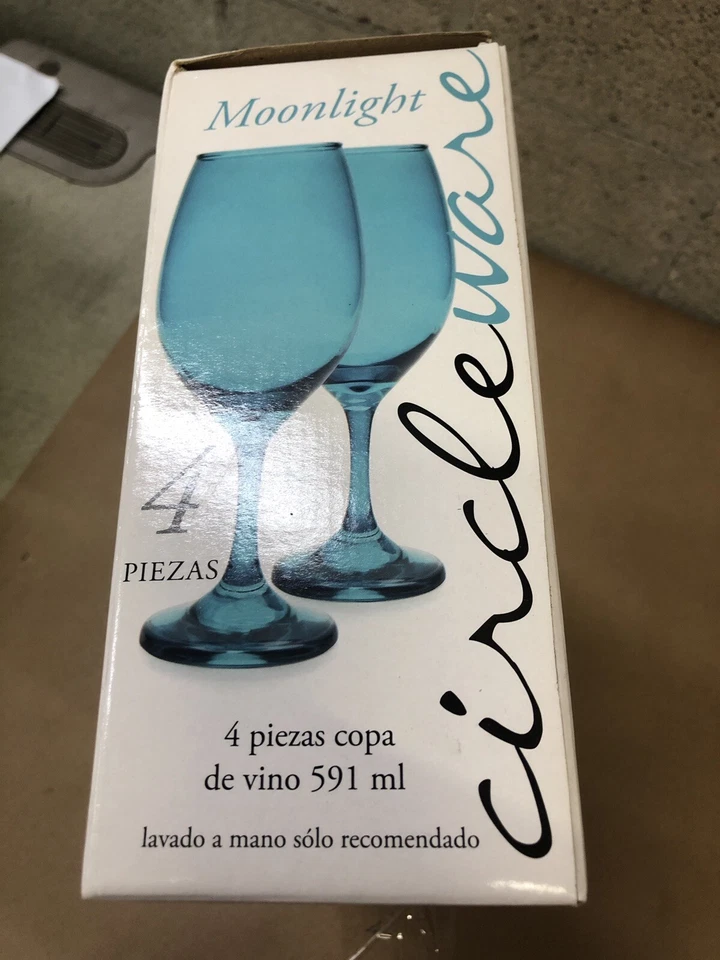 Circleware luar 4 peças vinho 20 oz feito na Colômbia azul ou vermelho decoração moderna - Imagem 1 de 4