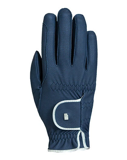 Röckl Lona  Röck Grip Reithandschuh Handschuh marine silber blau - Bild 1 von 1