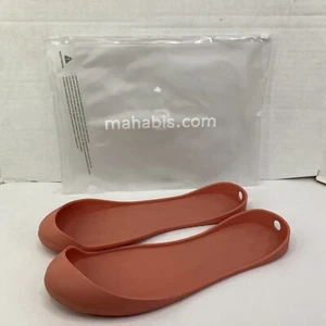 Mahabis Classic Replacement Pink Rubber Shoe Soles Size EU 38 Sz. US 7.5 - Picture 1 of 6