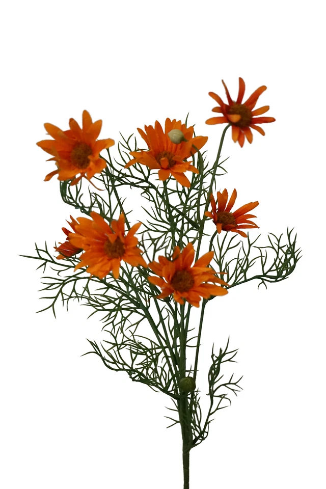 künstliche Margeriten orange 65cm Kunstblumen Einzelblumen Sommerdeko - Bild 1 von 1