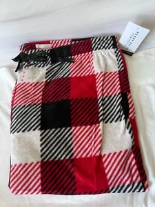 Perry Ellis Portfolio Men's Modern Buffalo Plaid Textured Fleece Pajama Pants XL - Picture 1 of 11