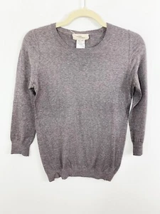 Isabel Marant Etoile Silk Blend Sweater Sz 1 Gray Purple 3/4 Sleeves Lightweight - Picture 1 of 5