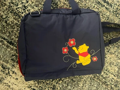 迪士尼小熊维尼艺术包尿布袋拉链单肩包旅行二手状况完好 — 第 1/4 张图片