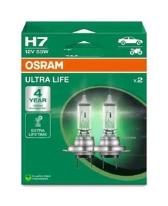 OSRAM Ultra Life H7 Long Life Headlight Bulbs (Twin Pack of Bulbs) - Picture 1 of 3