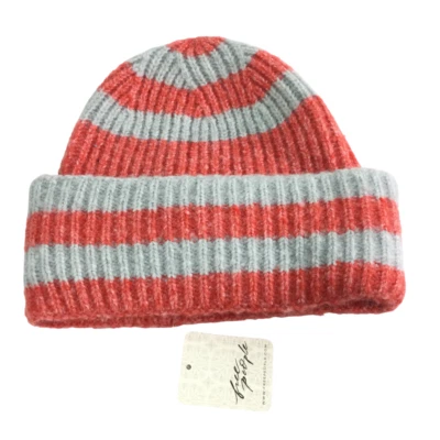 Free People женщин гавани Marled ребристый Beanie красный/серый один размер новый с Ярлыками - Изображение 1 из 4