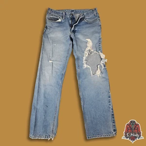Vintage Hurley Jeans Mens 36x32 Blue Denim Loose Baggy Pants Skateboard 36R Y2K - Picture 1 of 4