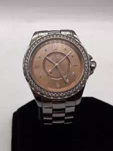 CHANEL J12 DIAMOND BEZEL & DIAL CERAMIC 38mm STAINLESS STEEL AUTOMATIC WATCH. - Picture 1 of 9