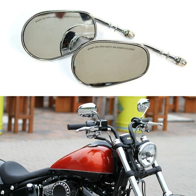 Espejos retrovisores cromados para motocicleta Harley Davidson Sportster 883 2003 2004 2005 2006 Foto 1 de 4