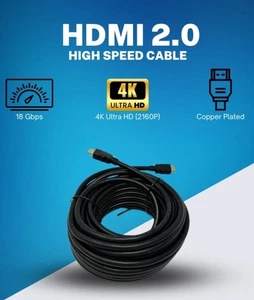Cable HDMI 4K 2.0 Ethernet 4K x 2K Alta Velocidad 3D HDTV - 1O Pies - Imagen 1 de 3