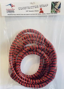 Outback Wrap Constrictor | Protector de manguera y envoltura de etiquetado 16 mm x 20 pies rojo - Imagen 1 de 2