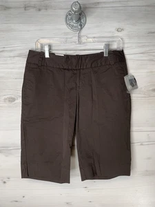 Mossimo Shorts Damen 4 braun Modern Fit Bermuda niedriger Bund Stretch Chino Freizeit - Bild 1 von 13