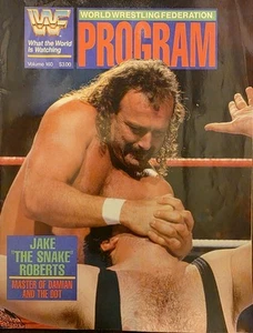 WWF Program #160 Magazine 1988 Jake "The Snake" Roberts B - Picture 1 of 12