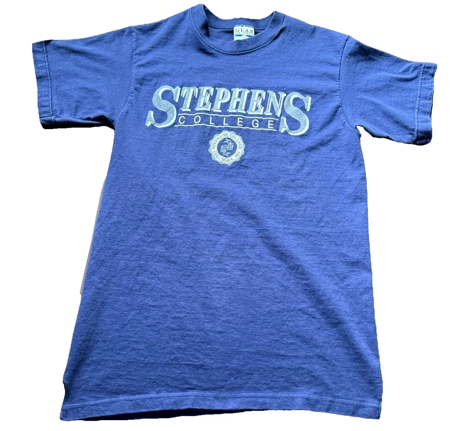 VTG 90s Stephens College T Shirt Sz M Made in USA Short Sleeve Gear Sport Tee - Image 1 of 4