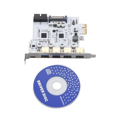 PCIe to USB 3.2 Gen 1 Expansion Converter Card 5Gbps w/ 4 USB A & 1 USB C Ports - Image 1 of 4