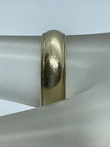 VINTAGE HANDMADE Solid 14K Yellow Gold 5mm wide Wedding Band Ring 3.1gr. Size 8 - Picture 1 of 20
