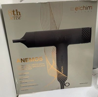 Elchim Anemos Ultra Light Hair Dryer (Black) - Image 1 of 4