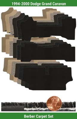 Juego de alfombrillas bereber personalizadas para Dodge Grand Caravan 1994-2000 (3 piezas) #K4J Foto 1 de 4