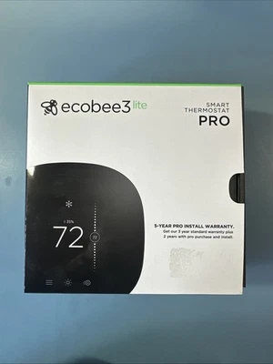 Умный термостат Ecobee 3 Lite Wi-Fi Pro - черный - новая открытая коробка - Изображение 1 из 3
