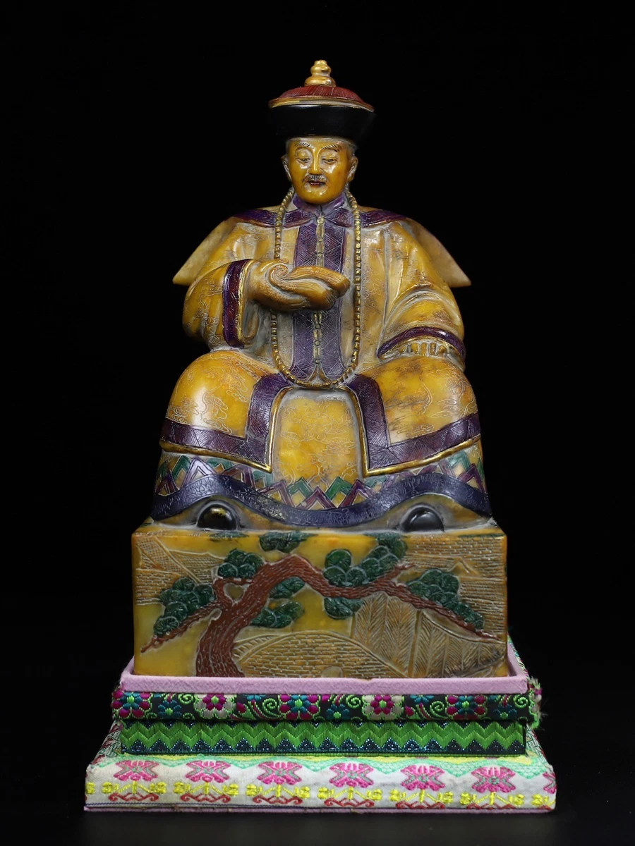 古董原始寿山石主中国风雕像、雕像| eBay