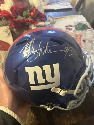 Michael Strahan Autographed New York Giants Full Size helmet W Hologram - Image 1 of 4