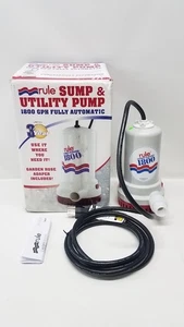 Rule Sump & Utility Pump 1800 GPH Fully Automatic Computerized Automation - Picture 1 of 6