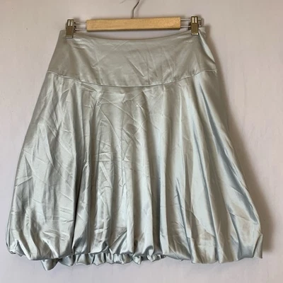 White House Black Market Skirt Womens 6 Silver A Line Mid Length Side Zip - Image 1 of 4