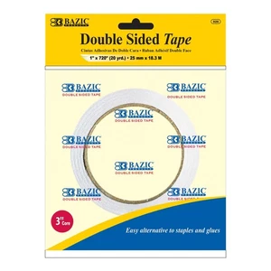 BAZIC 1" X 20 Yard (720") Double Sided Tape, pack of 24 - Picture 1 of 6