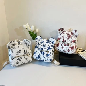 Personality Butterfly Print Backpack College Style Tote Bag Women - Picture 1 of 15