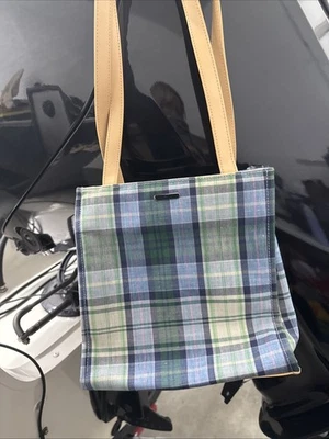 Bolso de hombro a cuadros St. John’s Bay con bolsa a juego azul marino rojo blanco Foto 1 de 4