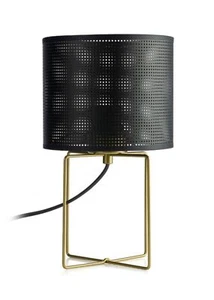 Lámpara de Mesa Metal Plástico Negro Oro 31 CM Mesa de Noche Luz Dormitorio - Imagen 1 de 1