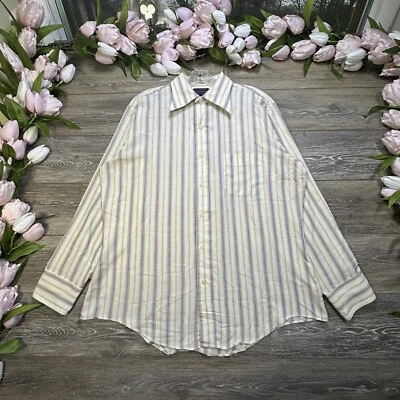 Vintage Arrow Button Down Shirt Size 16.5, 33, Long Sleeve Striped Men’s Scott - Image 1 of 4