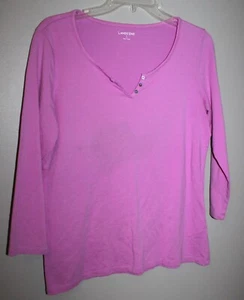 LANDS' END TOP ELÁSTICO MUJER ROSA MANGA 3/4 TALLA PEQUEÑA 6/8 - Imagen 1 de 2