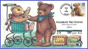 USA2 #3182k U/A COLLINS HAND PAINTED FDC   1900 Teddy Bear Created - Picture 1 of 1