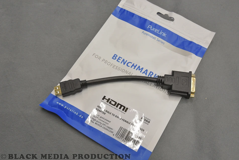 PureLink PI060 *Portsaver* | Video Adapter HDMI male auf DVI-D female *NEU* - Bild 1 von 1