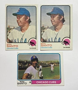 1973 & 1974 Topps - #115 & #270 Ron Santo Chicago Cubs Lot 3 Cards - Picture 1 of 16