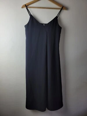 Uniqlo Size XS Black Strap Knee Length Pleated Dress Formal Casual Summer - Image 1 of 4