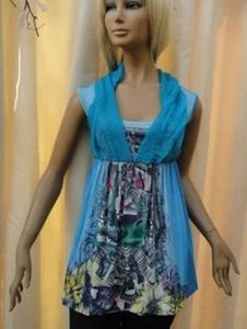 SAVE THE QUEEN : tunique bleu azur ref 6193 - collection été 2013SAVE THE QUEEN - Picture 1 of 2