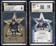 2014-15 ITG Leaf Metal Gold Super Prismatic 1/1 Mathew Barzal CSG 9 Mint Auto