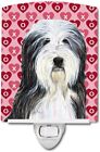 Caroline's Treasures SS4497CNL Bearded Collie Hearts Love and Valentine's Day Po
