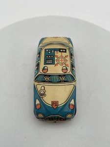 Coche de juguete de policía litografía de fricción de estaño vintage - Imagen 1 de 7