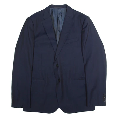 Vintage ARMANI COLLEZIONI M Line Mens Blazer Jacket Blue Wool 90s M - Image 1 of 4