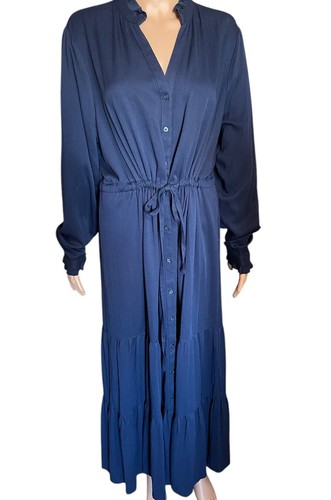 VETEMENTS Abito donna prateria XL chaps boho maxi bottoni boho retrò nuovo con etichetta