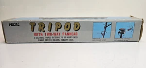 Focal Two Way Panhead 3 Section Tripod 55" W/Geared Center Column #20-08-86 NOB - Picture 1 of 9