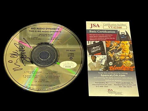 Mick Jones The Clash Big Audio Dynamite Guitarist Singer Signed Autograph CD JSA Cover