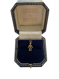 9ct Gold Small Corn Dolly Charm Unusual Girl Corn Dolly Little Vintage Charm - Picture 1 of 17