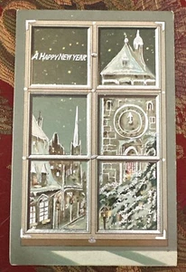 Embossed A Happy New Year Postcard 1909 - Picture 1 of 2
