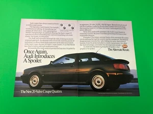 AUDI COUPE QUATTRO 1989 1990 VINTAGE ANUNCIO IMPRESO ORIGINAL ANUNCIO 2 PÁGINAS - Imagen 1 de 1